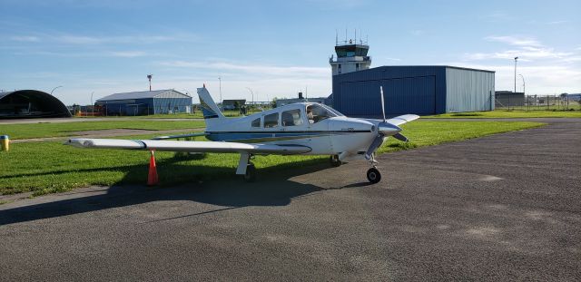 Piper Cherokee (C-GEHT) - Outside the Insight hanger at CYSN, C-GEHT being prepared for Canadian registration (tail number)