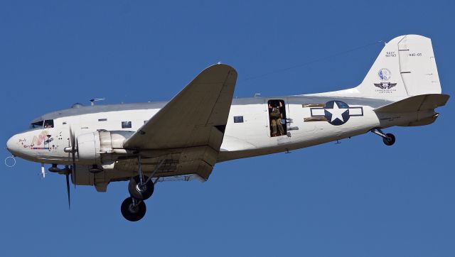 Douglas DC-3 (N151ZE) - R4D "Ready For Duty" Performing at the 2018 Commemorative Air Force Wings Over Dallas Airshow (Please view in "full" for highest image quality)