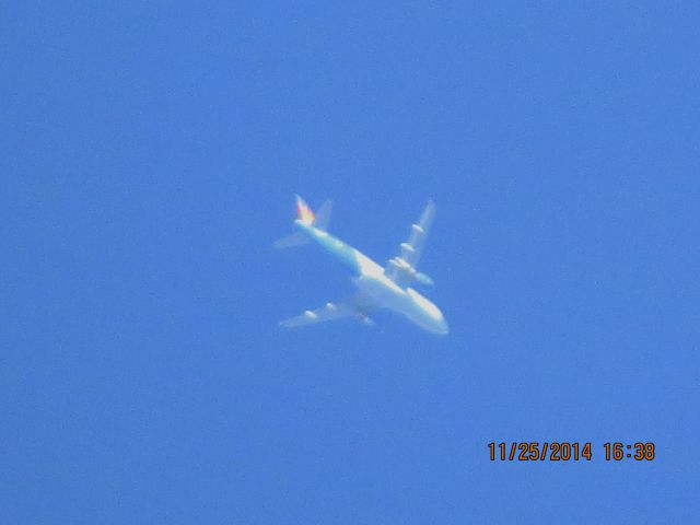 Airbus A319 (N302NV) - Allegiant Air flight 140 from AZA to CVG over Southeastern Kansas at 39,000 feet.