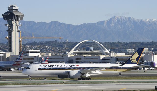 Airbus A350-900 (9V-SGA) - Arrived at LAX on 25L