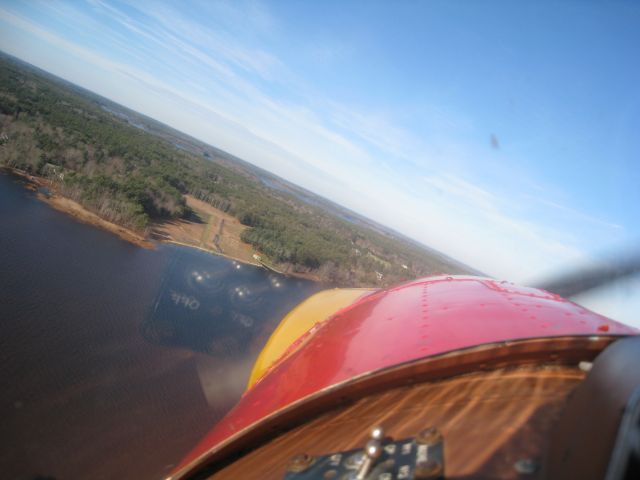 OGMA DHC-1 Chipmunk (N80216) - Turning final for Snippituit,Rochester,MA. 900 ft long