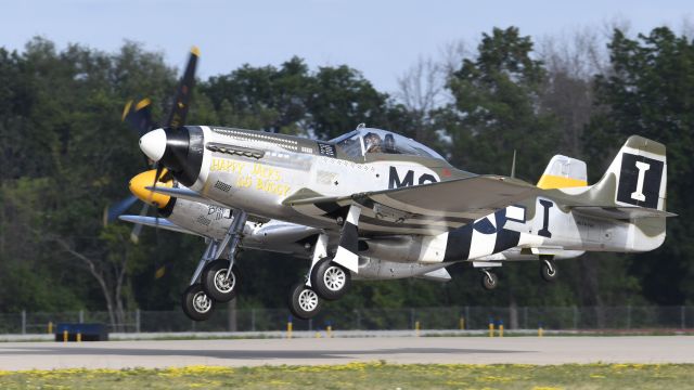 North American P-51 Mustang (N74190) - Departing for a flight demo at AirVenture 2023