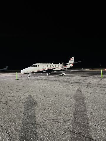 Cessna Citation Excel/XLS (N804PF) - Sleeping on the ramp.