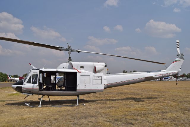 Bell VH-1 (XC-BEJ) - Bell-212 XC-BEJ MSN 30744 of "Fiscalia General de la Republica FGR" (Attorney General of Mexico) on display during the open day in trade show "FAMEX 2019" at Santa Lucia AB (04/2019).