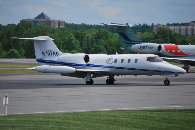 Learjet 35 (N707RG) - GORDON AIR LLC (NASCAR driver Robbie Gordon) at KJQF - 4/2/09  Registered Owner:  Gordon Air LLC