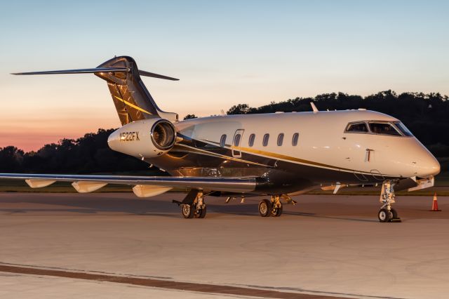 Bombardier Challenger 300 (N522FX) - Flexjet 522 spending the night on the ramp at Butler County Regional Airport.