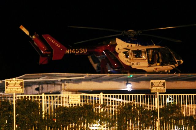 KAWASAKI EC-145 (N145SU) - Right after dropping a young patient off at Marian Medical Center in Santa Maria, CA.