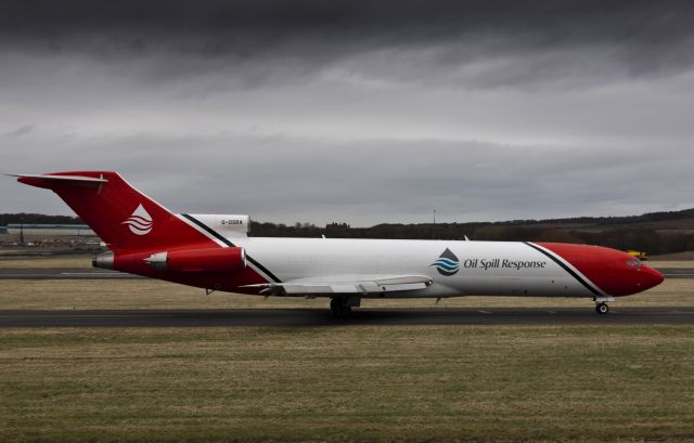 Boeing 727-100 (G-OSRA) - The Oil Spill Response 727 was at Prestwick 5/3/15 for a bit of crew training