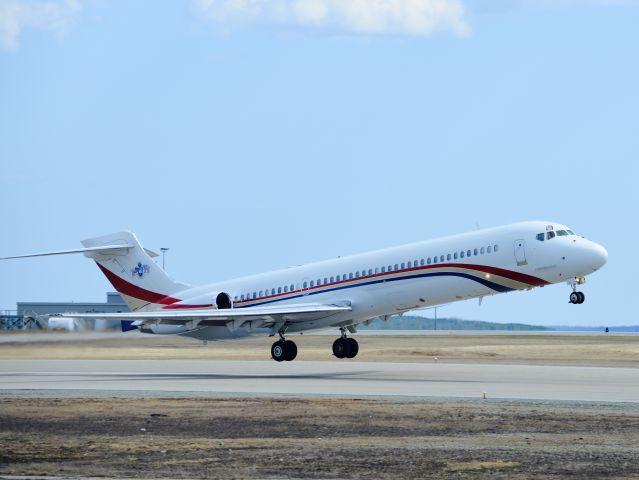 McDonnell Douglas MD-87 (3DCSWZ) - Owned by King Mswati lll of Swaziland for his personal use and that of his 15 wives.  It left Canada May 15, 2015 after being impounded for 6 weeks by the court over an alleged 3.5 million dollar debt to a local business. Departed Gander Airport after a refuelling stop.