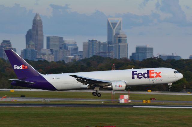 BOEING 767-300 (N126FE) - Arriving runway 18L at KCLT - 10/24/20