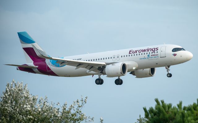 Airbus A320neo (D-AENF) - Operating the summer charter series to Jersey from Dusseldorf