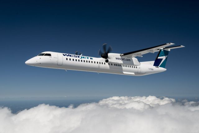 de Havilland Dash 8-400 (C-FHEN) - WestJet Encore Air-Air Capture