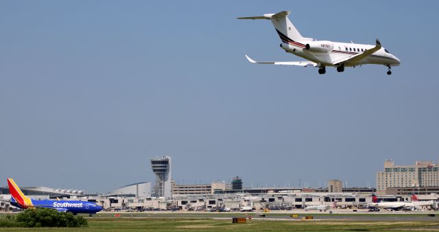 Cessna Citation Latitude (N811QS) - On short final is this 2021 Cessna Citation Latitude 680A in the Summer of 2022.