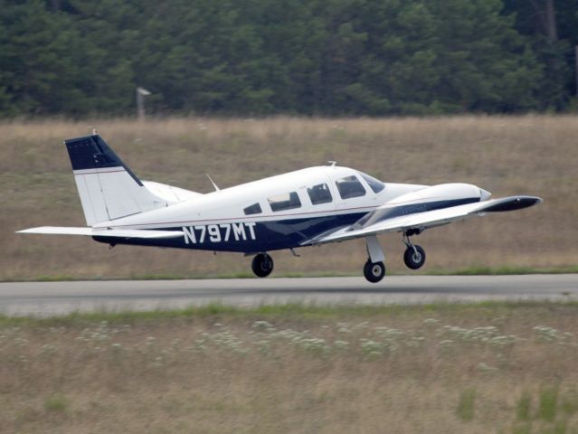 Piper Seneca (N797MT) - Lift off. Departure runway 28.