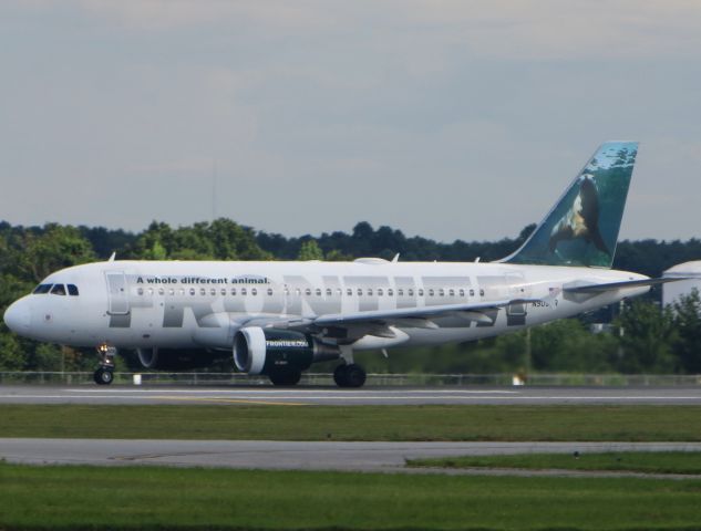 Airbus A319 (N905FR) - Frontier Airlines A319 "Sherman the Seal" 7/14/13