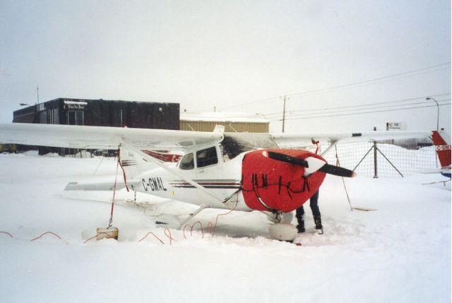 Cessna Cutlass RG (C-GMAL) - Snow storm the night before the IFR checkride.