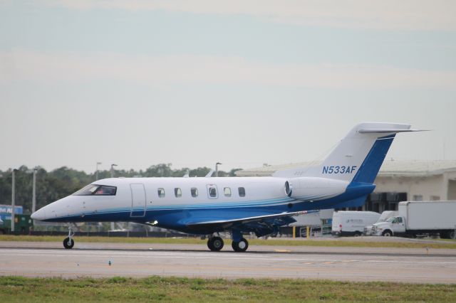 Pilatus PC-24 (N533AF) - Pilatus 533AF arrives on Runway 6 at Southwest Florida International Airport following flight from Norman’s Cay Airport