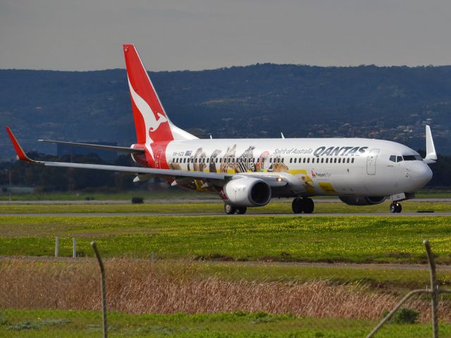 Boeing 737-800 (VH-VZD) - On taxi-way heading for take off on runway 05. Thursday 12th July 2012.