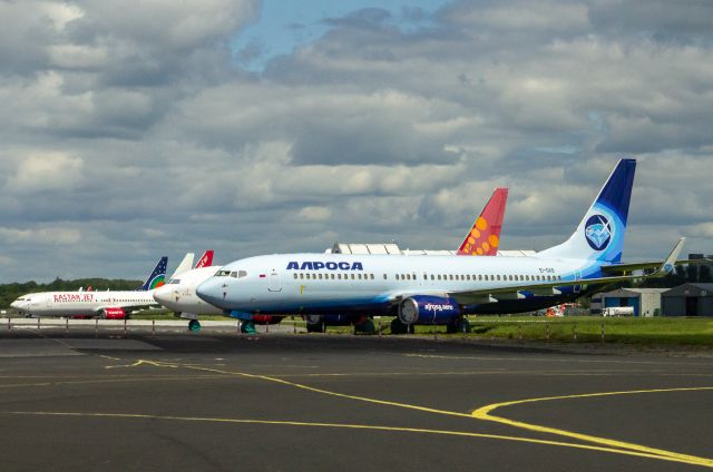 Boeing 737-800 (EI-GXO) - An Alrosa Airlines B738 sits idle on the taxiways of Shannon International on 1 June 2022