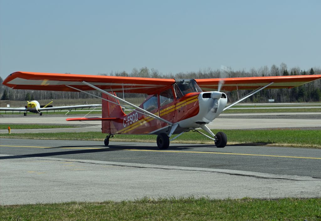 CHAMPION Tri-Traveler (C-FSCQ) - 1965 Champion 7ECAX Citabria (C-FSCQ/76X) returning to the hangar from a flight on April 23, 2021