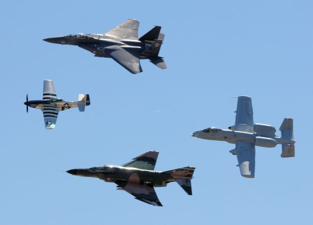 — — - Heritage Flight - Seymour Johnson AFB Wings Over Wayne April 17, 2011