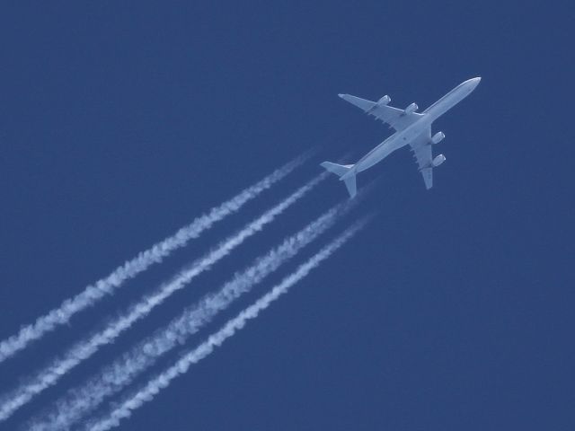 Airbus A340-600 (A6-EHL) - Etihad Airways flight ETD150 (KORD - OMAA) at 593knots/37,000ft above north Anglesey, Wales on 24/5/11 (data from planefinder.net)