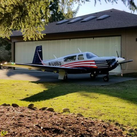 Mooney M-20 Turbo (N1086S) - 1st br /Test flight from prop strike