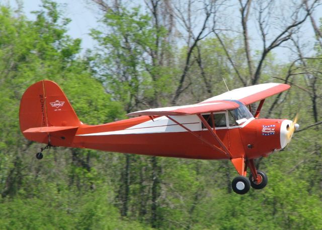 AERONCA Sedan (N22173) - About to touch down on 14 at the Shreveport Downtown airport.