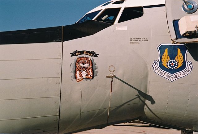 81-0892 — - Nose marking on USAF C-18B on display at Edwards AFB Open House and Air Show 10-18-1997