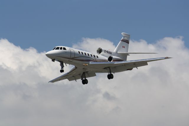 Dassault Falcon 50 (C-GJLB) - Landing Runway#23,over Wendys,Lester B.Pearson Intl Airport,CYYZ/YYZ