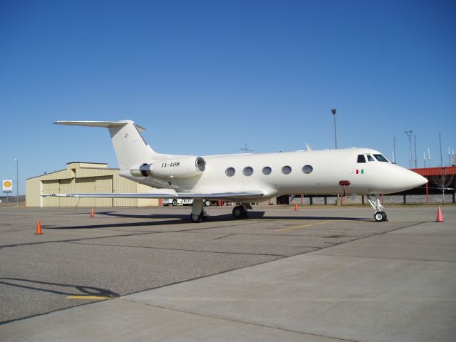 Gulfstream American Gulfstream 2 (XA-AHM) - On the ramp at KHIB. Photo taken 3/25/10.