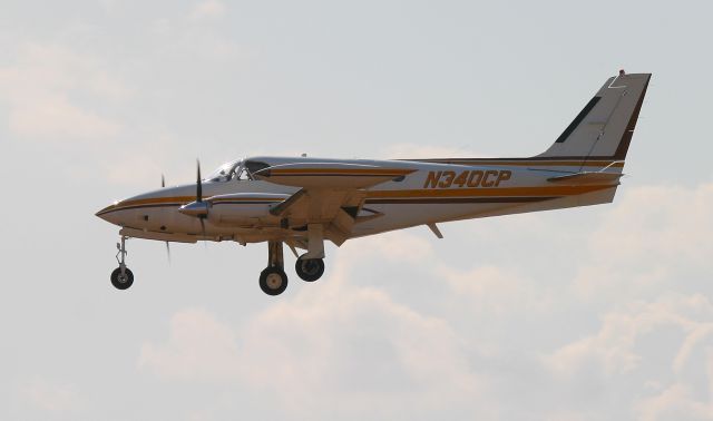 Cessna 340 (N340CP) - KRDD - Cessna 340A C/N 340A0362 landing at Redding CA