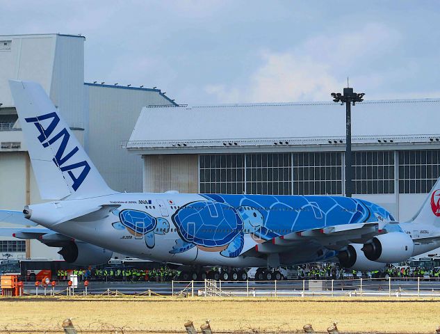 Airbus A380-800 (JA381A) - I took this picture on Mar 21, 2019.