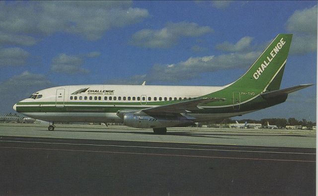 Boeing 737-200 (PH-TVD) - scanned from postcardbr /challenge