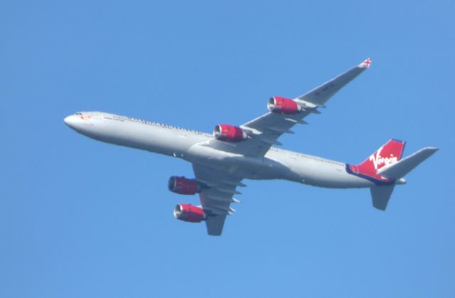 Airbus A340-600 (G-VFIZ) - Shown here is a Virgin Atlantic Airbus A340-600 a few minutes until landing in the Spring of 2017.