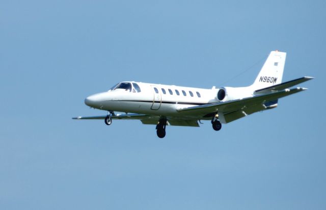 Cessna Citation V (N960M) - Shown here is a Cessna Citation V a moment until landing in the Spring of 2017.