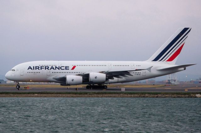 Airbus A380-800 (F-HPJE) - JFK had severe thunderstorms, so Boston got some very rare visitors!