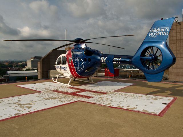 Embraer ERJ-135 (N406EH) - Centennial Hospital Rooftop Pad, Nashville, TN