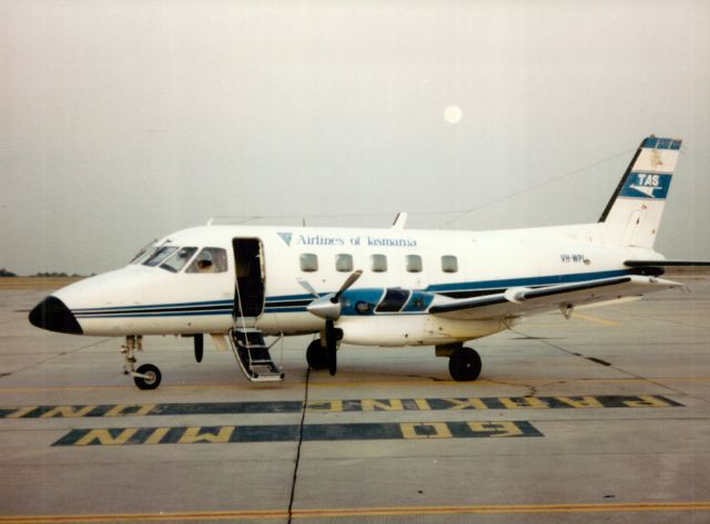 VH-WPI — - Embraer Emb-110P1 Bandeirante S/N 281br /br /Aircraft pictured in front of the terminal at Essendon Airport, operating the evening flight to Essendon from Launceston.