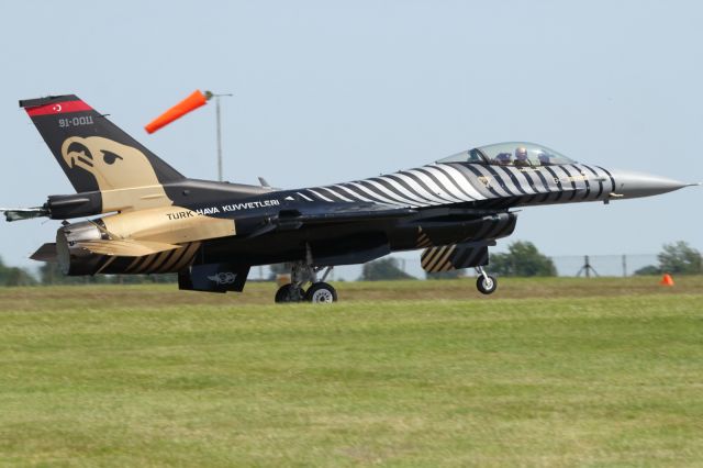 — — - Turkish Air Force F-16 lands at RAF Waddington, sporting a striking Special Demo Livery.