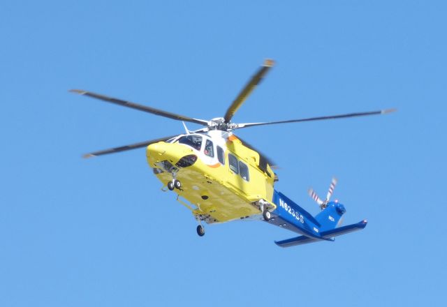 N623SS — - Shown here a moment from landing is this Agusta Westland 139 Helo in the Winter of 2016.