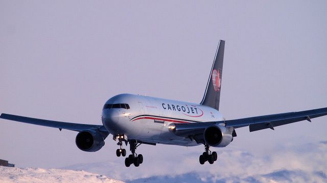 BOEING 767-200 — - Arriving at Iqaluit airport. 1/2/14