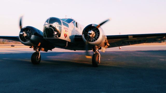 Beechcraft 18 (N214CR) - Prior to flight. 