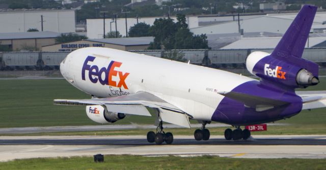 McDonnell Douglas DC-10 (N316FE) - Touching down runway 4