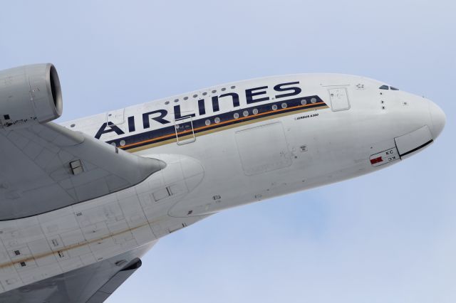 Airbus A380-800 (9V-SKC) - Departing runway 09R at LHR.