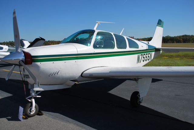 Beechcraft Bonanza (33) (N7555N) - At the 2010 Concord Regional Airport (KJQF) Open House & Fly-in October 23 & 24, 2010.