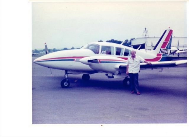 Piper Aztec (N111DL) - Dad picked up the new Aztec at the Lockhaven PA Piper Factory in July 1976...she she is!