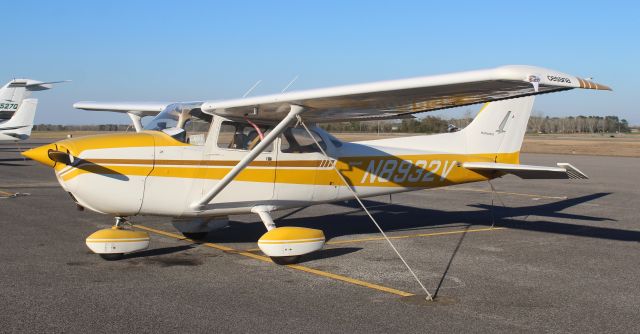 Cessna Skyhawk (N8932V) - A 1974 model Cessna 172M Skyhawk II tied down on the H. L. Sonny Callahan Airport ramp in Fairhope, AL - late afternoon, March 2, 2022.