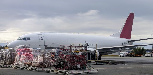 Boeing 737-200 (N362NC) - Northern Air Cargo Apron, Anchorage International Airport