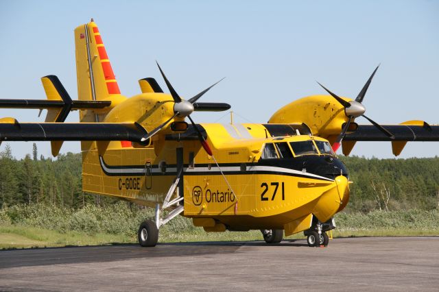 Canadair CL-415 SuperScooper (C-GOGE) - Caught in Geraldton Ontario waiting for work.